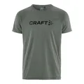 Produktbild: Craft Herren CORE Essence Logo Tee Leaf – Atmungsaktives T-Shirt M aus recyceltem Polyester – Funktionsshirt Kurzarm für Fitness, Wandern & Outdoor-Training