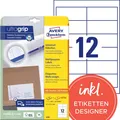 Produktbild: AVERY Zweckform Universal-Etiketten 97 x 42,3 mm weiß 360 Etiketten