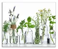 Produktbild: ARTland Spritzschutz Küchenrückwand aus Alu für Küche Herd Spüle 60x50 cm (BxH) mit Motiv Pflanzen Kräuter Gewürze Lavendel Basilikum Blumen H9KE