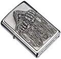 Produktbild: Zippo 200 2000860 Game Over Emblem Benzinfeuerzeug, Messing, Chrom gebürstet, 1 x 3,5 x 5,5 cm