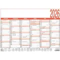 Produktbild: Zettler Tischkalender 907 Arbeitstagekalender 2026, Tafelkalender, 6 Monate = 1 Seite, A4