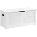 Produktbild: Boxxx Truhe Vasagle, Weiß, Holzwerkstoff, 100x46x40 cm, Deckel, Tragegriff, Deckel aufklappbar, Ordnen & Aufbewahren, Truhen