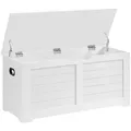 Produktbild: VASAGLE Sitzbank, Spielzeugtruhe, 80/100 (Länge) x 40 x 46 cm weiß 100 cm x 46 cm x 40 cm