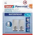 Produktbild: tesa Powerstrips Haken ZOOM WATERPROOF Small, Metall, silber