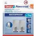 Produktbild: Tesa Powerstrips Haken Waterproof Zoom Edelstahl Small 2 Stück