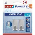 Produktbild: Tesa Klebehaken Powerstrips, Edelstahl, Metall, eckig, 1.4x3.4x1.4 cm, Garderobe, Garderobenleisten & Garderobenhaken, Kleiderhaken