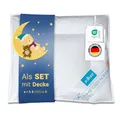 Produktbild: ZOLLNER dünnes Kinder & Kleinkinder Premium Daunenkissen aus 90% Daunen und 10% Federn - Bezug aus hochwertiger Baumwolle - Made in Germany - waschbar bis 60°C - 35x40cm - für Kinder bis 2 Jahre