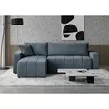 Produktbild: BEAUTYSOFA Ecksofa MORI 250cm - L-Form Eckcouch mit Schlaffunktion & Bettkasten - Dunkelblau (Sereno691) - Dunkelblau