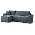 Produktbild: Beautysofa Eckschlafsofa, Dunkelblau, Textil, 250x155 cm, Wohnzimmer, Sofas & Couches, Wohnlandschaften, Ecksofas