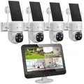 Produktbild: 【4MP+PTZ+Solar+PC Software】 Dual WLAN Funk Überwachungssystem 12,5