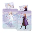 Produktbild: MTOnlinehandel Bettwäsche 100x135, Klein-Kinderbettwäsche Anna & ELSA Mädchen und Jungen Babybettwäsche, 100% Baumwolle, 1x Kissenbezug 40x60 + Bettbezug 100x135 (Eiskönigin)