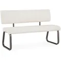 Produktbild: Idimex Esszimmerbank, Weiß, Textil, Textil, Metall, Mode, 136x89x59 cm, Esszimmer, Bänke, Sitzbänke