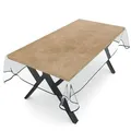 Produktbild: ANRO Tischdecke KLARA abwaschbar Tischfolie transparent Gartentischdecke 0,3mm (Einzelstück 1-tlg), wasserabweisend Durchsichtig Transparent 240x140cm weiß eckig | 140 cm x 240 cm x 0.3 mm