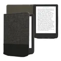 Produktbild: kwmobile Hülle kompatibel mit Pocketbook Verse/Verse Pro/Verse Color/Vivlio Light/Light HD - Canvas eReader Schutzhülle Cover Case - Anthrazit Schwarz