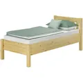 Produktbild: Erst-Holz Hohes Holzbett 90x200 Kiefer natur Seniorenbett Einzelbett Zubehör wählbar V-60.55-09 Rollrost inkl.
