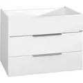 Produktbild: FACKELMANN Waschtischunterschrank KARA / Schrank mit Soft-Close-System / Maße (B x H x T): ca. 80 x 59 x 49 cm / Möbel mit zwei Schubladen / Korp... - Weiß