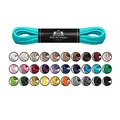 Produktbild: Mount Swiss Luxury Schuhbänder I Wasserabweisende und reißfeste Schnürsenkel rund ø 2-3 mm aus feiner Baumwolle/gewachst Farbe: Turquoise, Länge: 120 cm