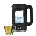 Produktbild: Cecotec Elektrischer Wasserkocher - 1,7L Thermosense 330 Glassy. 2200W, Hochwertiger Borosilikatglas-Korpus, Antikalk-Filter, 360°-Basis, Kabelloser Behälter, Leuchtanzeige