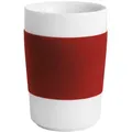 Produktbild: KAHLA Becher touch! henkelloser Becher mit Samt-Banderole, 1-tlg., Porzellan, Made in Germany rot 350 ml | Ø 7.7 cm x 11.3 cm