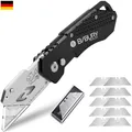 Produktbild: 10-fach SK5-Blade | Kompaktes Teppichschneider | Gürtelclip-Sicherheitsd...