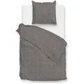 Produktbild: HNL Flanell-Bettwäsche-Set in Grau - 155x220 cm