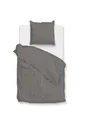 Produktbild: Zo! Home Flanell Bettwäsche 155x220 Flanella di Lino Dark Grey uni Melange grau