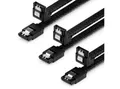 Produktbild: deleyCON deleyCON 3x 30cm SATA 3 Kabel Nylon Set 6 Gbit/s 1 L-Stecker 90° Computer-Kabel