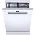 Produktbild: Midea SF 5.60NW14C Geschirrspüler 60cm Freistehend & Unterbaufähig, 14 MGD, Hygienepflege+, Zonenwäsche, 7 Programme, Spülmaschine 60 cm mit WIFI, Startverzögerung, Automatische Türöffnung, 44 dB