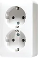 Produktbild: Jung 6020AWW SCHUKO-Steckdose 2-fach IP20 AP600 alpinweiß