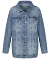 Produktbild: Rock Creek Damen Jeans Jacke Übergangs Jacke Denim Blouson Stretch Lang Boyfriend Jeansjacken Urban Stonewash D-480 Hellblau 3XL