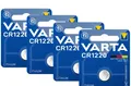 Produktbild: 4 x Varta CR1220 Batterien Knopfzellen Knopfzelle Uhren / 3V Batterie Blister