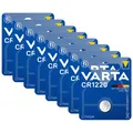 Produktbild: 8x Varta Knopfzelle Lithium CR1220 3V Batterie 1er Blister CR 1220 DL1220