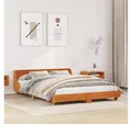 Produktbild: vidaXL Bett, Massivholzbett ohne Matratze Wachsbraun 140x190 cm Kiefernholz