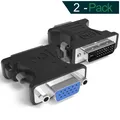Produktbild: DVI-D 24+1 auf VGA Adapter 4K 1080P Full HD 3D Dual Link VGA Buchse 2er Set