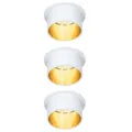 Produktbild: PAULMANN LED Einbauleuchte 3-Step-Dim Gil Coin Basisset IP44 rund 68mm  Coin 3x6W 3x470lm 230V dimmbar 2700K Weiß matt Gold