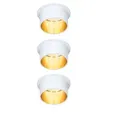 Produktbild: Paulmann 93381 Einbauleuchte LED Gil 3x6W IP44 2.700K Weiß matt / Gold 3-Stufen-dimmbar