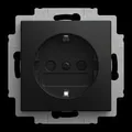 Produktbild: Steckdose CEE 7/3 Typ F schwarz, Retail