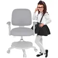 Produktbild: Mark Adler Junior 5.0 | Kinder Schreibtischstuhl Ergonomischer Kinderdrehstuhl | Fußablage | Sitztiefe einstellen | Verstellbare Armlehnen | Grau - Grau