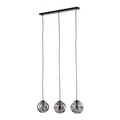 Produktbild: Lindby Hängeleuchte Valentina, Glas, rauchgrau, rund, 3-flg.