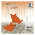 Produktbild: 100 URSUS Faltblatt Papier Faltblätter Universal ORANGE 15x15cm durchgefärbt neu