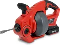 Produktbild: EBERTH Rohrreinigungsmaschine, Elektrisch, Rohrreinigungsgerät mit 18V 2Ah Akku, verzinkte Spirale mit 560 U/min, Spiraldurchmesser 11mm, Spirallänge