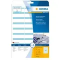 Produktbild: HERMA Special Name labels - Acetatseide - selbstklebend, entfernbarer Klebstoff - weiße/blaue Streifen - 63.5 x 29.6 mm 540 Etikett(en) (20 Bogen
