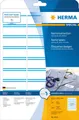 Produktbild: Herma SPECIAL Namensetiketten, ablösbar, A4, 63,5 x 29,6 mm, weiß blaue Streifen