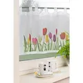 Produktbild: Kurzgardine Schlaufenpanneaux, Mehrfarbig, Textil, Blume, 140x45 cm, Oeko-Tex® Standard 100, ohne Technik, Wohntextilien, Gardinen & Vorhänge, Fertiggardinen, Scheibengardinen
