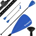 Produktbild: 24MOVE® Paddel Einzelpaddel Teleskoppaddel Stechpaddel für SUP Stand Up Board, Paddling, Leicht aus Aluminium 210cm, verstellbar blau