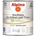 Produktbild: Weisslack Für Möbel Und Türen Extra Matt 0,75 Ltr. - Alpina