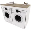 Produktbild: Raumhirsch Furniture Waschmaschinenschrank, Sonoma Eiche, Holzwerkstoff, Rechteckig, 129x97x61 cm, Waschküche, Waschmaschinenschrank