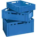Produktbild: Set Fleischkiste E1 E2 E3 Fleischkisten Blau Kisten Eurobox Lebensmittelecht Metzgerkiste Box Aufbewahrungsbox Kunststoff Wanne Plastik Stapelbar Kingpower