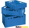 Produktbild: Kingpower Allzweckkiste Set Fleischkiste Stapelkiste Fleischerkiste Eurobox Metzgerkiste Blau