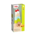 Produktbild: HABA Stapelturm Haus auf Haus – Bunte Stapelsteine aus Buchenholz für kreatives Stapeln - fördert Feinmotorik & Koordination - ab 18 Monate - 2011045001